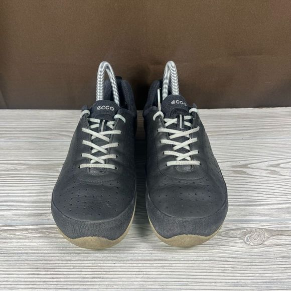 ECCO Biome Lite Black Yak Leather Cross Training Sneaker Shoe EU38 Womens 7 - Picture 2 of 9